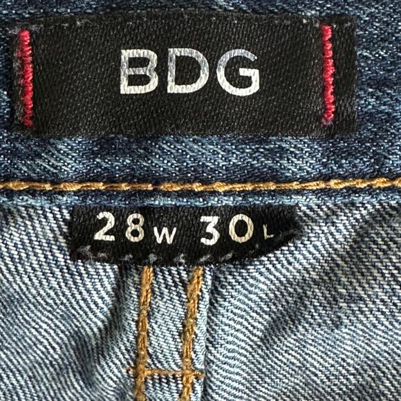 BDG Urban Oufitters Womens 28 Straight Leg Jeans Distressed Mid Rise Y2K Grunge - Picture 4 of 4